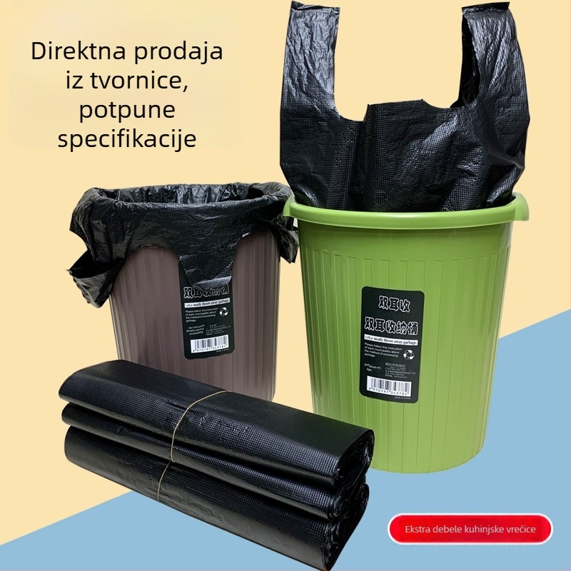 Kuhinjski otpadni kanta, ekstra debela, velika, prijenosna plastična, ekonomski paket