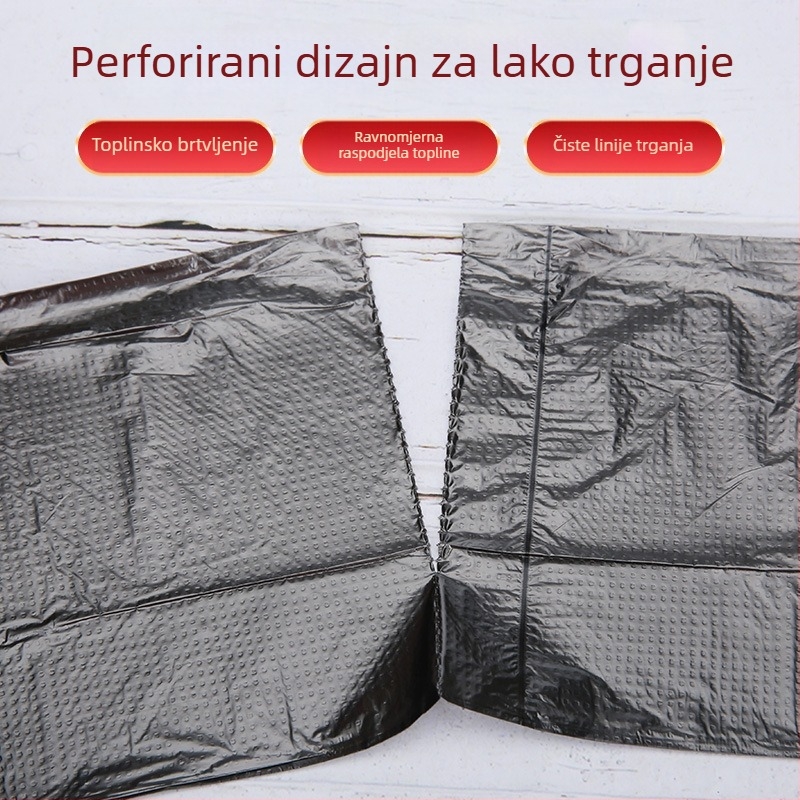 Weijie Velike crne plastične vreće za smeće, u rolama, 100 x 120 cm