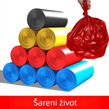 0670 Vreće za smeće u vestom stilu, debele, jednokratne, srednje veličine, plastične vrećice za kuhinju