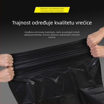 Crna velika debela jednokratna vreća za otpad za komercijalnu upotrebu, od novog materijala