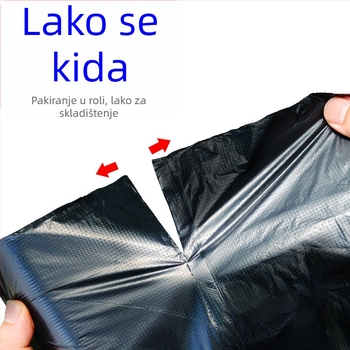 E-clean debele crne vreće za otpad s ravnim otvorom, velike, za restorane, bolnice i hotele, komercijalna upotreba