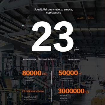 E-clean debele crne vreće za otpad s ravnim otvorom, velike, za restorane, bolnice i hotele, komercijalna upotreba