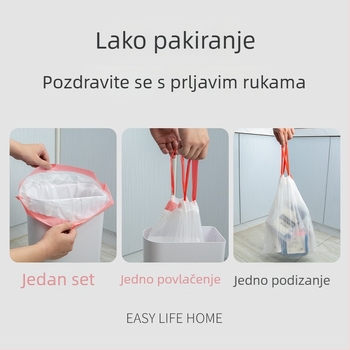 Velike, debele vreće za kuhinjske otpatke sa šnuralom, jednokratne, za kućnu i uredsku upotrebu