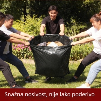 Ekstra velike i debele 5 mil vreće za otpad s ravnim otvorom, za komercijalnu upotrebu u održavanju nekretnina, bolnica, hotela, škola i kuhinja