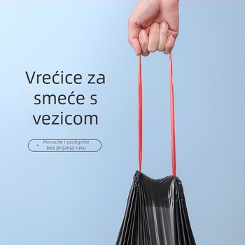 Ekstra velika crna vreća za smeće sa šnom za zatvaranje, 70×90 cm, komercijalna upotreba
