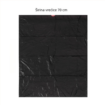 Ekstra velika crna vreća za smeće sa šnom za zatvaranje, 70×90 cm, komercijalna upotreba