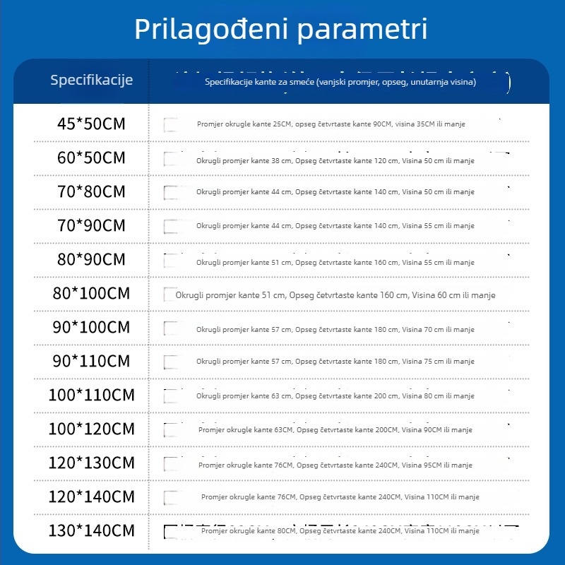 Velike crne HDPE plastične vrećice za hotelsko održavanje, jednokratne, ravnog otvora, komercijalna upotreba, veleprodaja