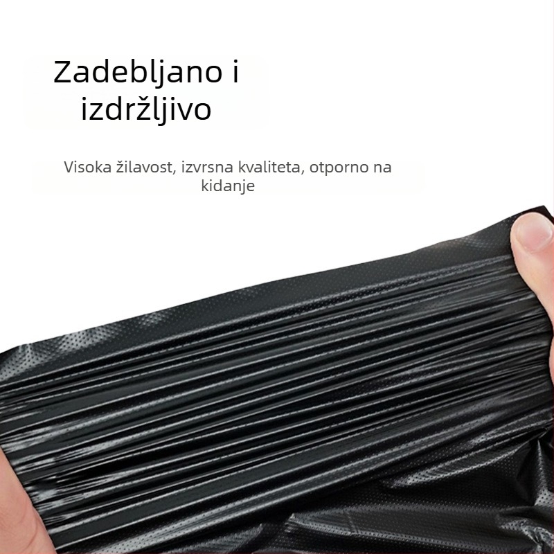 Izdržljive kućne vreće za otpad, s ručnim držačem, velike crne, u stilu veste, za kuhinjske kante, ured i vrtić.