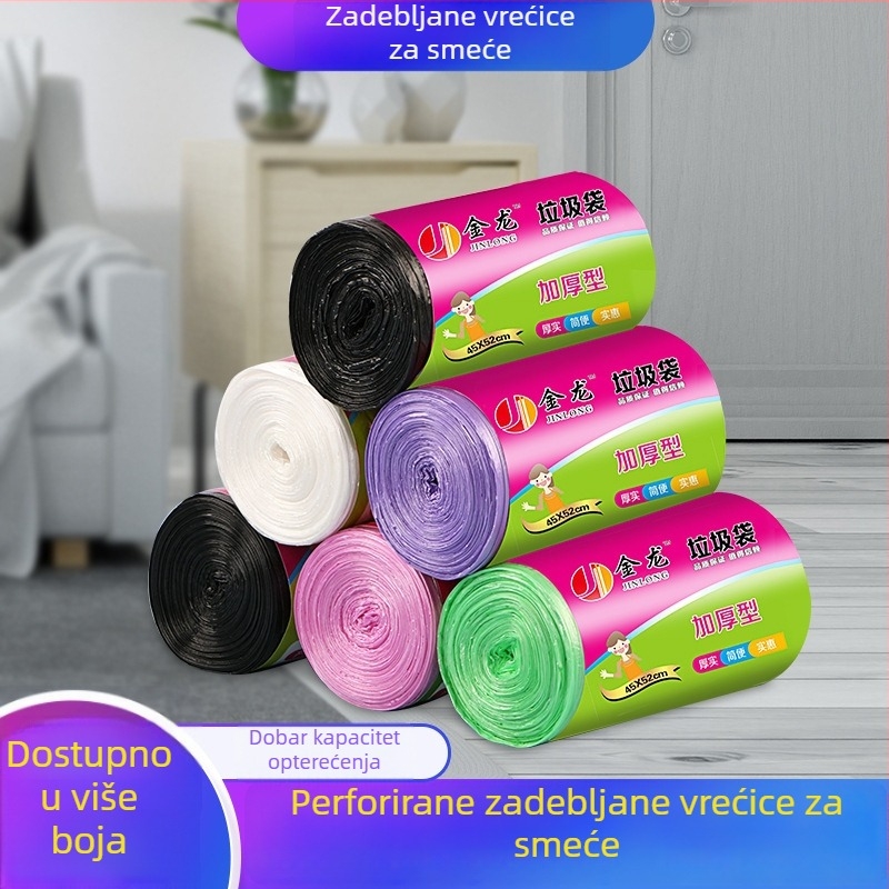 Debele obojene vreće za otpad u roli s ravnim otvorom