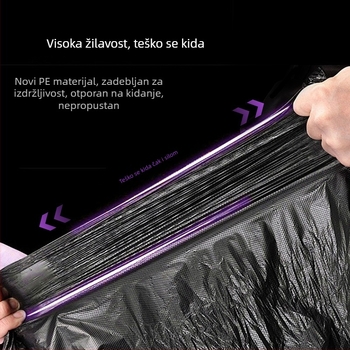 Velike crne vreće za smeće s plosnim otvorom, čvrste, za korištenje u nekretninama