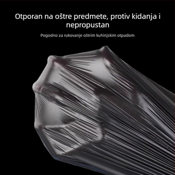 Velike crne vreće za smeće s plosnim otvorom, čvrste, za korištenje u nekretninama