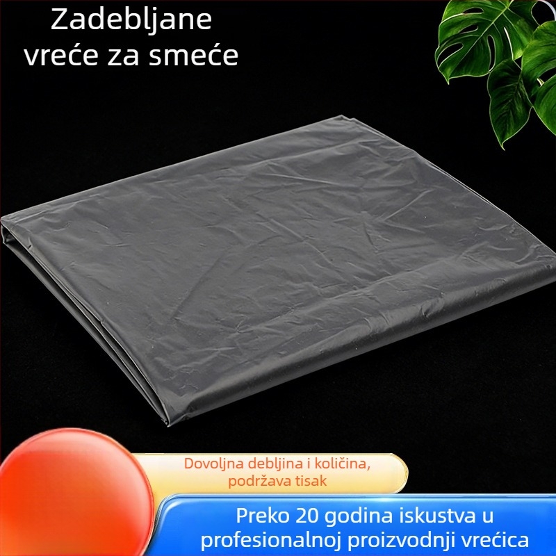 Debele crne vreće za smeće, bez kidanja, jednokratne upotrebe, industrijske namjene, velike veličine, za hotele, restorane i higijenske usluge