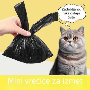 Jednokratne vrećice za mačje izmet, male veličine, s alatom za sakupljanje