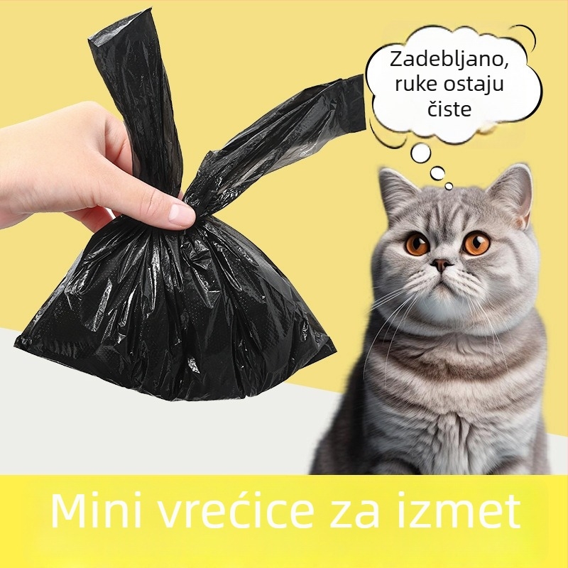 Jednokratne vrećice za mačje izmet, male veličine, s alatom za sakupljanje