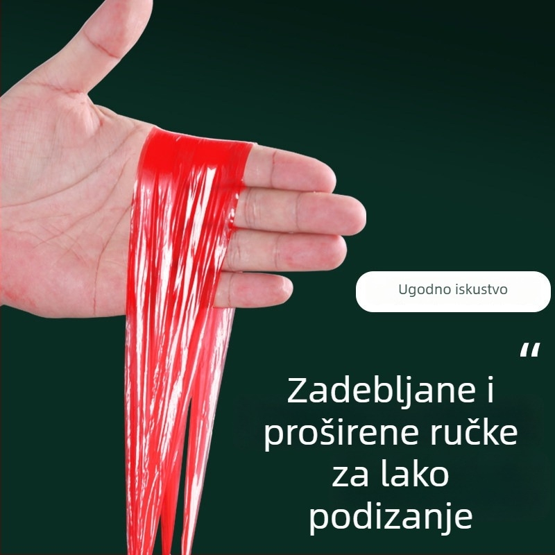Vreće za smeće sa šnrom, ojačane, velike, za kućnu upotrebu, profesionalne kvalitete, pogodne za kuhinju, ekonomično pakiranje, kutija od 100 komada