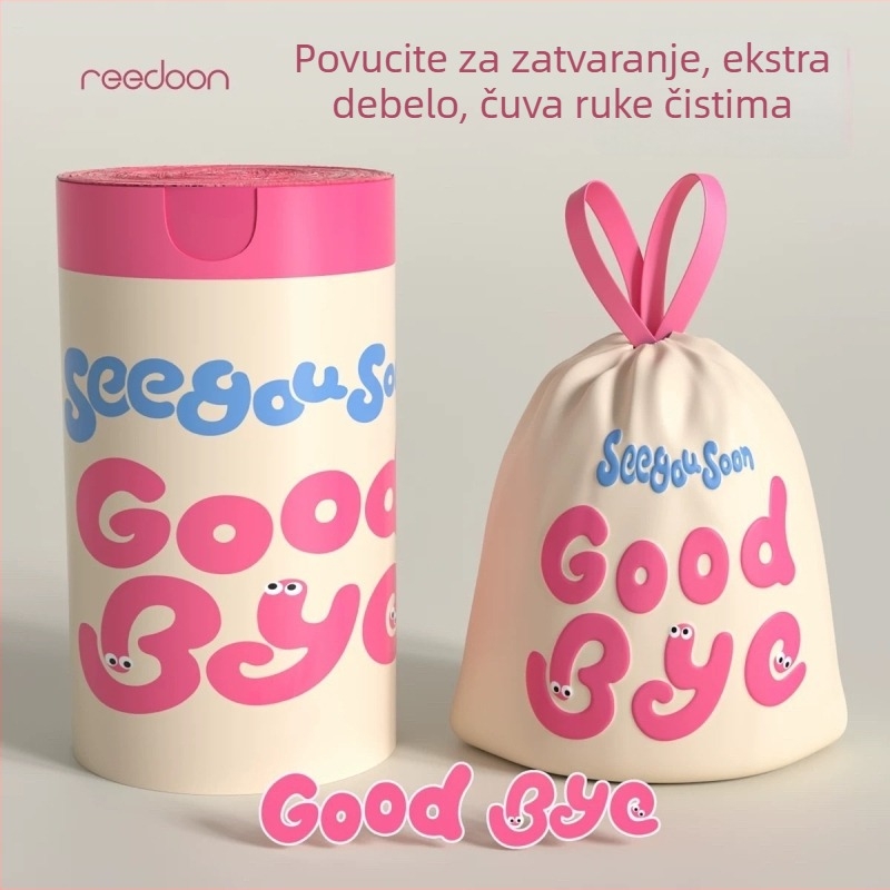 CHUKU Dopamine vrećica za otpad s vrpcom, ekološki prihvatljiva, biološki razgradiva, velika, za dom, dom studenata i ured, otporna na propuštanje