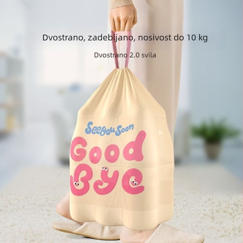 CHUKU Dopamine vrećica za otpad s vrpcom, ekološki prihvatljiva, biološki razgradiva, velika, za dom, dom studenata i ured, otporna na propuštanje