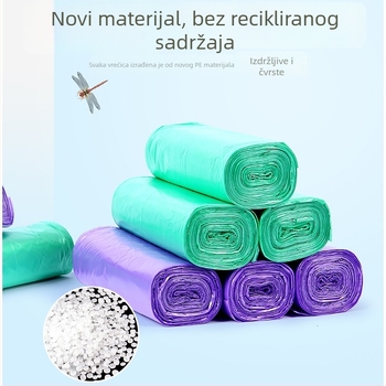 Domaće šarene vrećice za otpad, srednje i velike veličine, debele, s ravnim otvorom, kuhinja, jednokratne plastične vreće