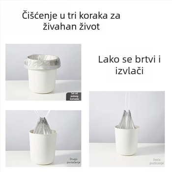 Srebrne vreće za smeće sa šnurlom, debeli, velike kapacitete, za ured i dom