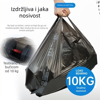 Kućne vrećice za otpad u stilu prsluka, debele crne plastične vrećice za kuhinju s ručkama