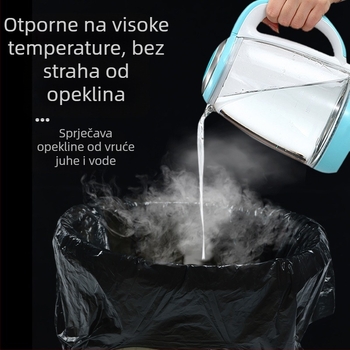 Jednokratne vreće za otpad sa šnimom, velikih dimenzija, debeli, za kućanstvo i kuhinju, HDPE