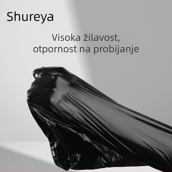 Crne vrećice za smeće s vezicama, debele, za kućnu upotrebu, 60 komada, za studentske sobe