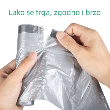 Jiaman Debeli vreće za smeće sa šnurlom, za kućnu upotrebu, HDPE, odvajanje otpada, 15 komada po roli