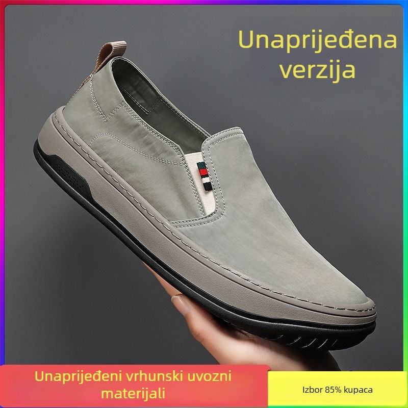 Muške platnene tenisice, 2024 novi jesenski model, prozračne, slip-on, Beijing stil