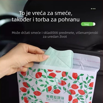 Jednokratna torba za čišćenje i pohranu u automobilu, samostojeća, prijenosni stolni dizajn, debela i elegantna organizacijska torba za auto