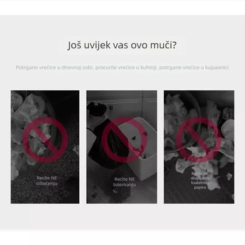 Vreće za otpad u stilu prsluka, perforirane, prijenosne, debele i otporne na curenje, 30×4 rola