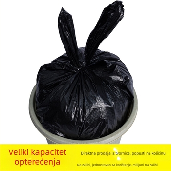 Debele velike crne vreće za kućno korištenje, s produženim ručkama, stil prsluka