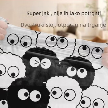 Debela jednokratna vrećica za otpad za kućnu upotrebu, pogodna za dom i ured, s otiskom uzorka jagnjeta, velika veličina