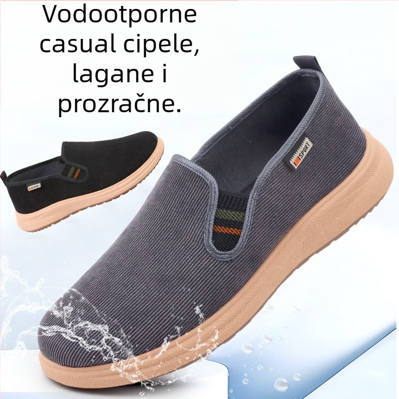 3520 Muške platnene cipele s debelim potplatom, slip-on, Old Beijing stil, proljeće-jesen, mekana podstava, protuklizno