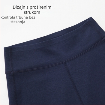 Hlače visokog struka, sportske široke hlače, ravni kroj, za fitness i trčanje, za outdoor aktivnosti, duge hlače 2763