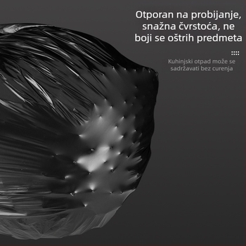 Debela vreća za smeće sa šnurlom, velika, za kuhinju, kupaonicu, ured i dom