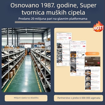 Muške kožne casual radne cipele s flis podstavom za zimu, debela potplata za povećanje visine
