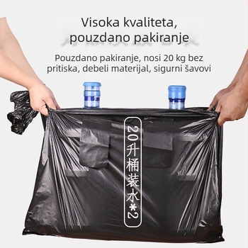 Vreće za smeće velikog kapaciteta u stilu prsluka, crne boje, ručno nošene, debeli, na veliko
