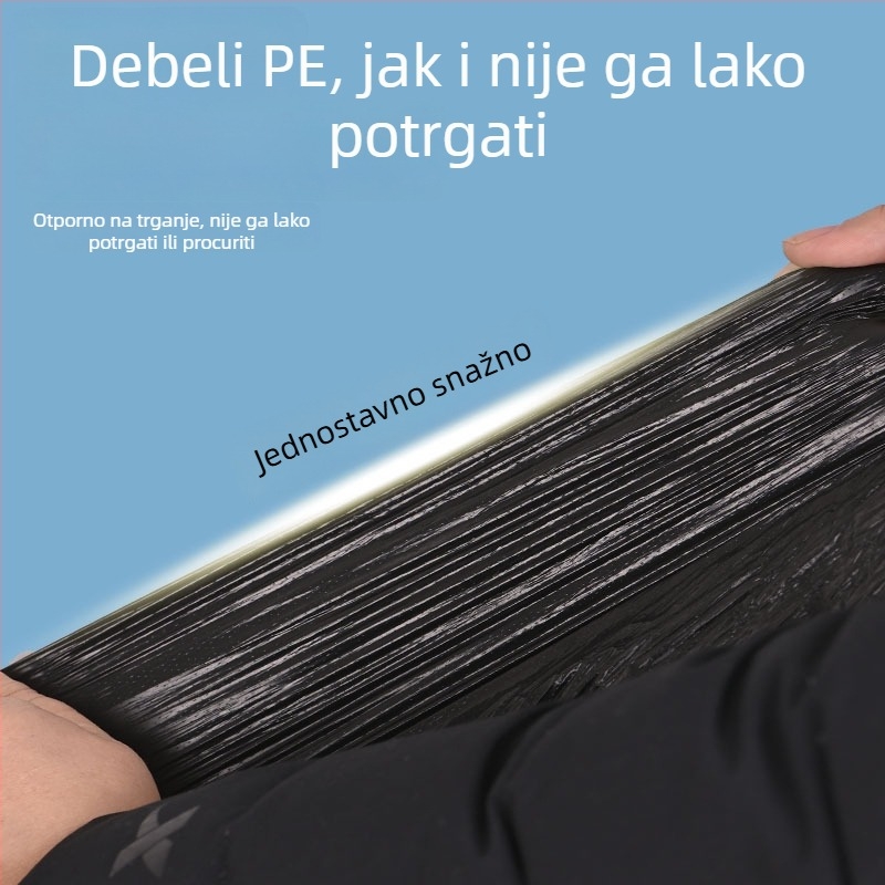 Vreće za smeće velikog kapaciteta u stilu prsluka, crne boje, ručno nošene, debeli, na veliko