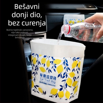 Automobilska vrećica za otpad, samostojeća, s ljepilnim držačem, pogodna za stolni/uređni prostor i dom, jednokratna vrećica za skladištenje