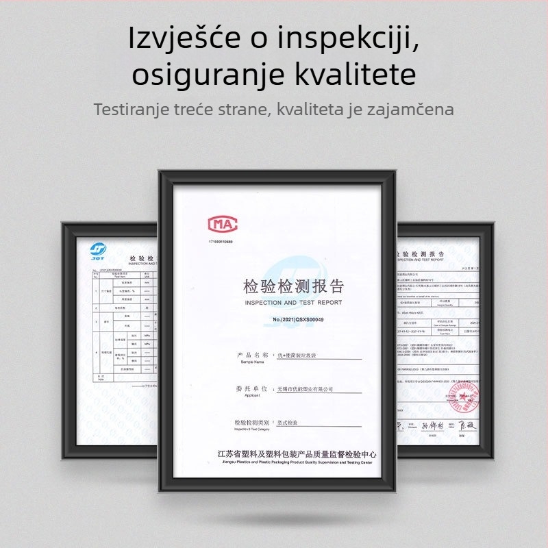 Kućne jednokratne jače vreće za otpad, vest-stil, crne i šarene, ravni otvor, paket od 100 komada