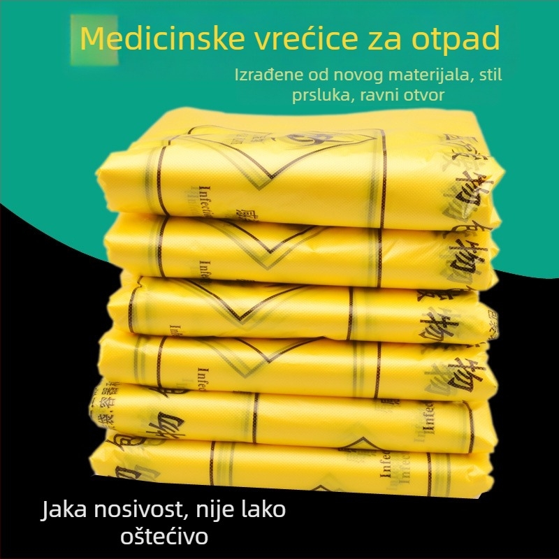 Prilagođena žuta kanta za medicinski otpad s pedalom i poklopcem, spremnik otpada za klinike i bolnice, kutija za oštre predmete, vrećice za medicinski otpad