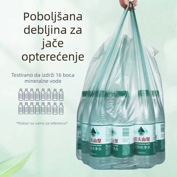 Kuhinjske vrećice za smeće u stilu prsluka, 55 × 70 cm, 100 komada, dvostruke debljine, s ručkama