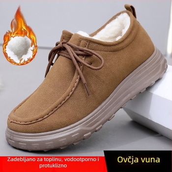 Muške zimske papuče od tkanine s fleece podstavom, debeli, protuklizne, otporne na habanje, udobne mekane potplata