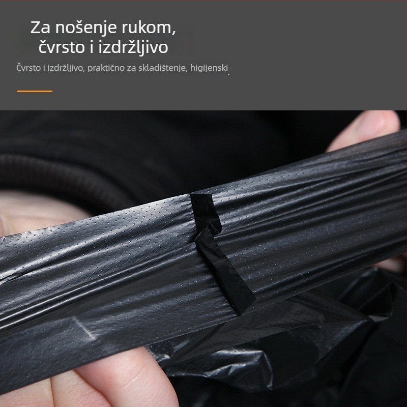 Prijenosne crne vreće za smeće u stilu prsluka, jednokratne, izdržljive i pristupačne