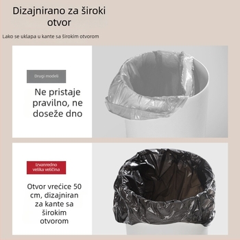 Crne vrećice za smeće u stilu prsluka, jednokratne, za kućnu i uredsku upotrebu, deblje, s ručicama, izdržljive i prilagodljive.
