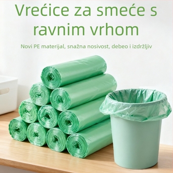 Smeće vrećice 45×50 cm, ravni otvor, male veličine, jednokratne, HDPE, paket 100 komada, za kućanstvo, kuhinju, ured, hotel