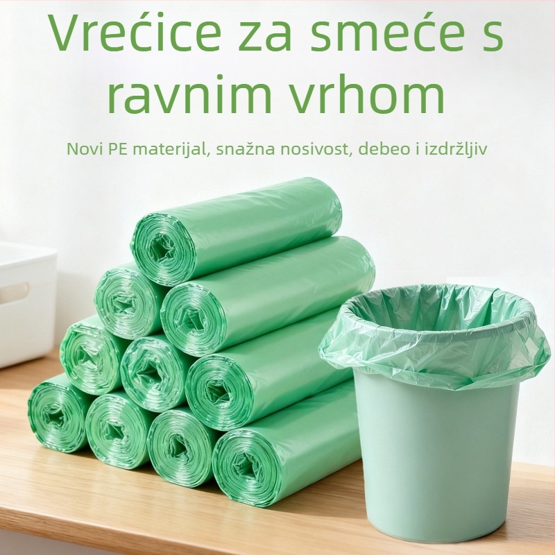 Smeće vrećice 45×50 cm, ravni otvor, male veličine, jednokratne, HDPE, paket 100 komada, za kućanstvo, kuhinju, ured, hotel