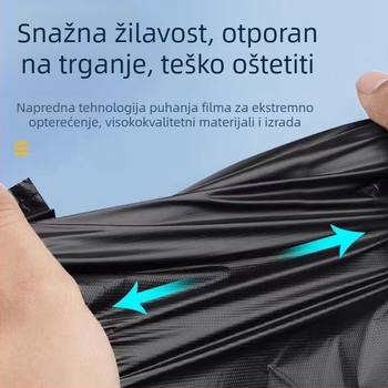 Domaće velike debeli plastični vrećice za smeće, jednokratne, crne, prsluk-stil, za kuhinju i kupaonu