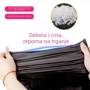 Vreće za otpad u stilu prsluka, debele, velike, crne, za kuhinju i kupaonicu, plastične vreće