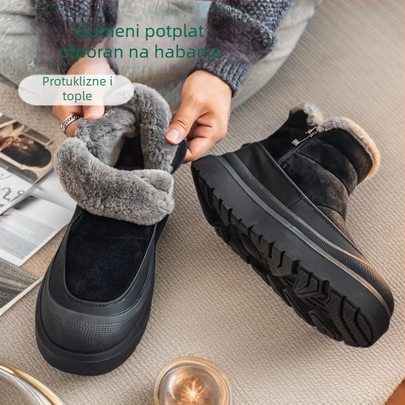 Čizme za snijeg plus veličine, s toplom podstavom i debelim potplatom, vodonepropusne, protuklizne, za outdoor, slip-on, unisex